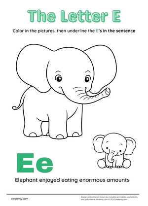 Alphabet Letters: E
