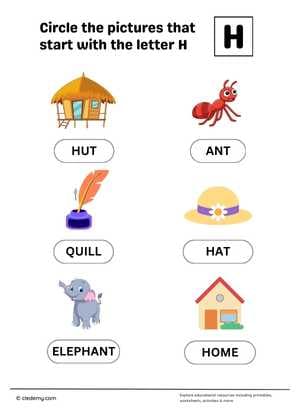 Beginning Consonant Letter H