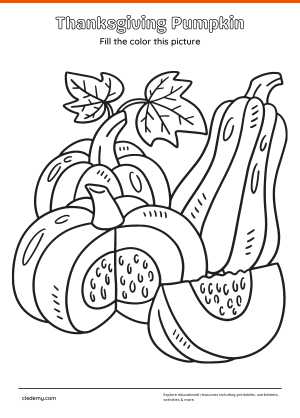 Color The Thanksgiving Pumpkin