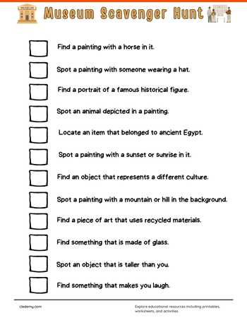 Museum Scavenger Hunt