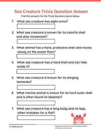 Sea Creature Trivia Questions Answers