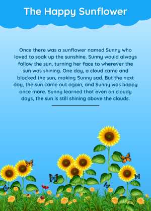 Moral Stories The Happy Sunflower