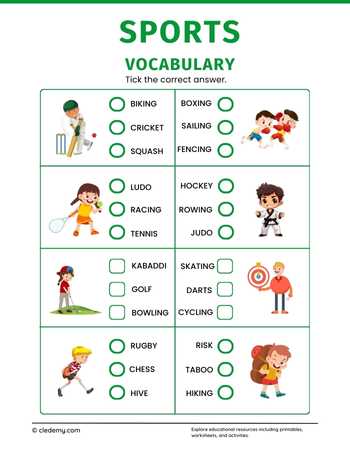 Sports Vocabulary