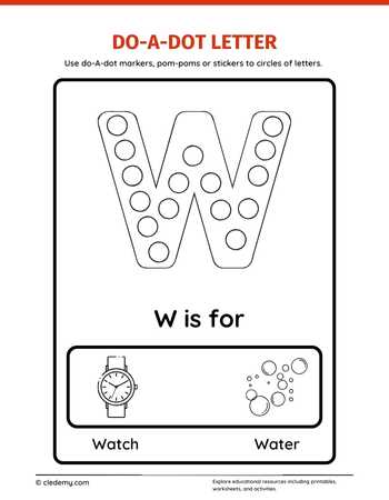 Letters W Do a Dot