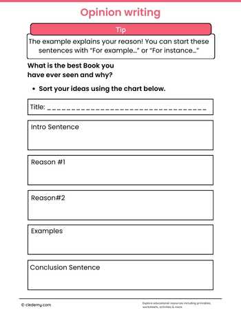 Opinion Paragraph Writing with An Examples
