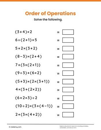 Order of Operations