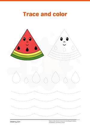 Tracing And Colour The  Watermelon