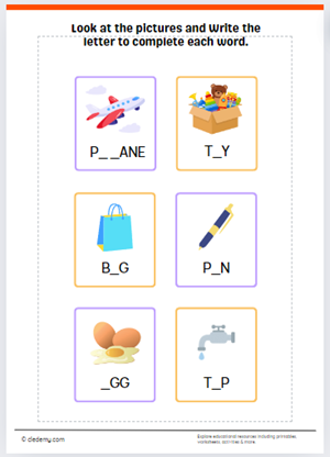 Write Missing Short Vowels