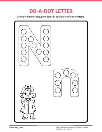 Letters Nn Do a Dot