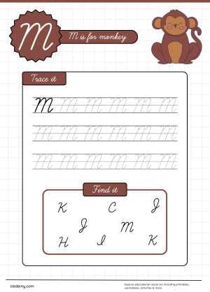 Cursive Alphabet Uppercase ''M''