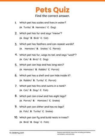 Pets Quiz