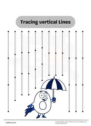 Tracing Vertical Line Rain