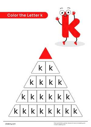 Color The Letter k