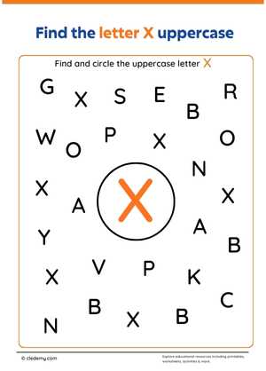 Find And Circle The Uppercase Letter X