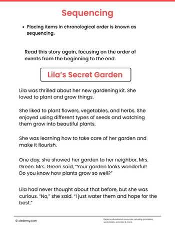Sequencing Lila’s Secret Garden