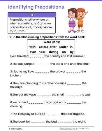 Identifying Prepositions Fun