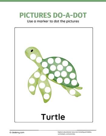 Turtle Pictures Do a Dot