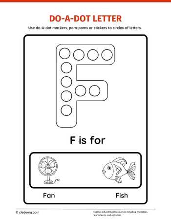 Letters F Do a Dot