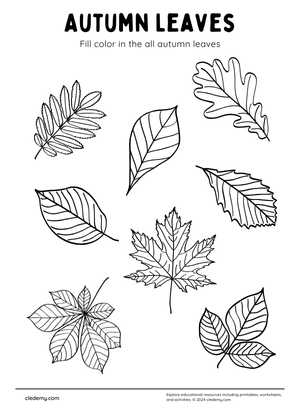 Autumn Leaves Coloring Page