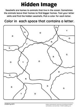 Seashell Secrets: Color by Letter!