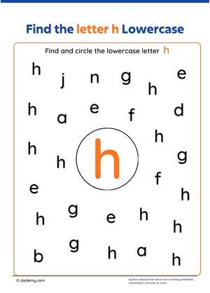 Identify the Lowercase h