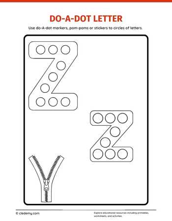 Letters Zz Do a Dot