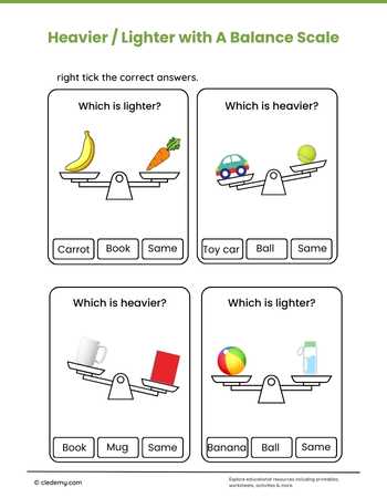 Compare Weights with A Balance Scale