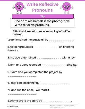Write Reflexive Pronouns