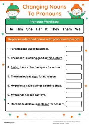 Change Nouns to Pronouns