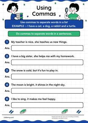 Learn to Use Commas