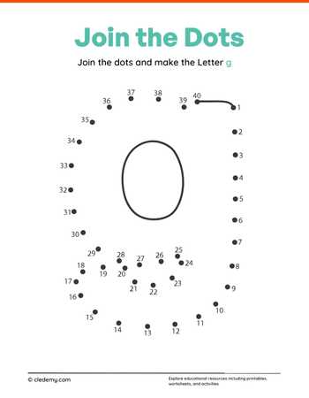 Joining Dots Make Letter - g