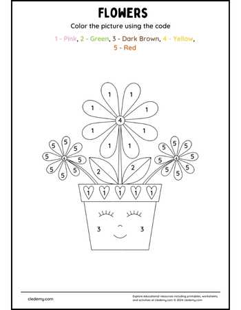 Color the Picture Using Number Codes