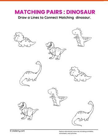 Matching Pairs Dinosaurs