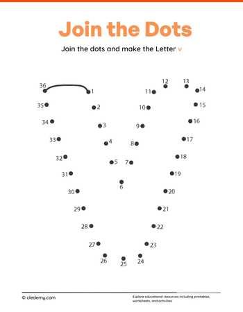 Joining Dots Make Letter - v