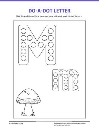 Letters Mm Do a Dot