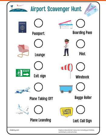 Airport Scavenger Hunt