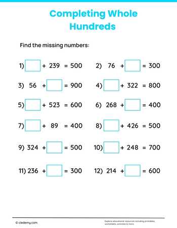 Completing Whole Hundreds