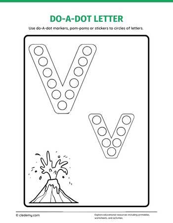 Letters Vv Do a Dot