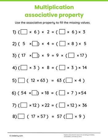 Multiplication Associative Property