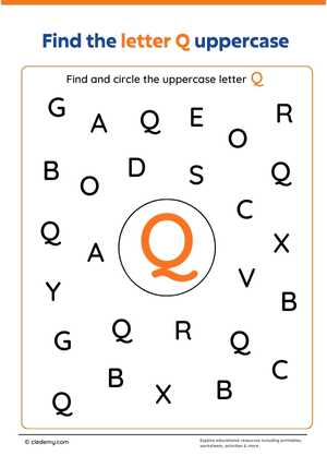 Find And Circle The Uppercase Letter Q