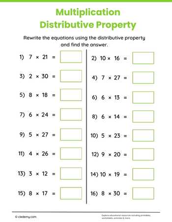 Multiplication Distributive Property