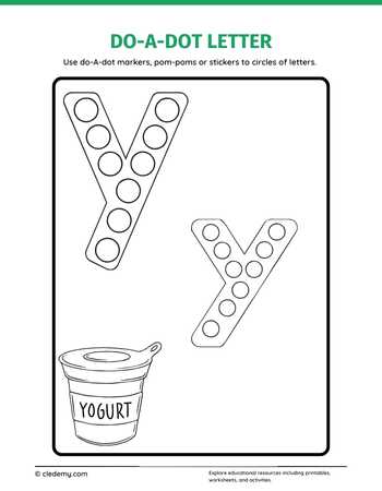 Letters Yy Do a Dot