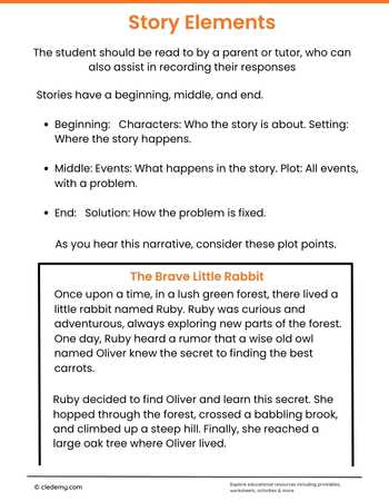 Story Elements The Brave Little Rabbit