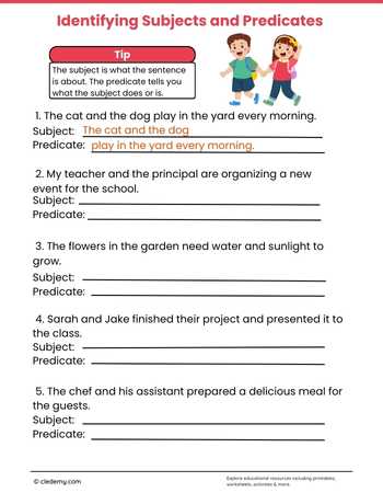 Identifying Subjects and Predicates