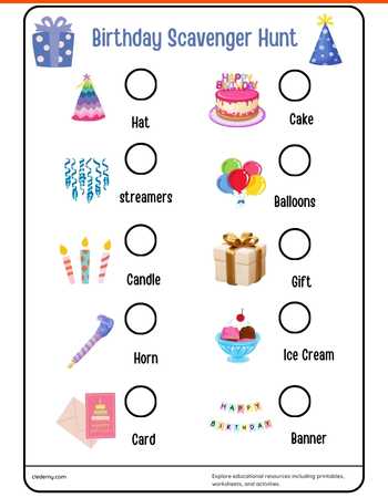 Birthday  Scavenger Hunt