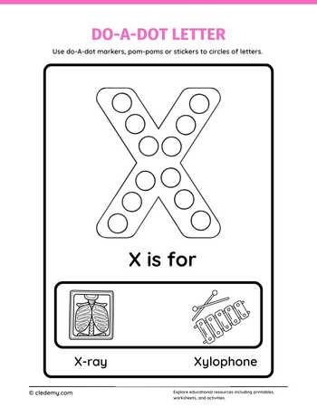 Letters X Do a Dot