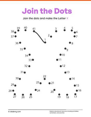 Joining Dots Make The Letter - X