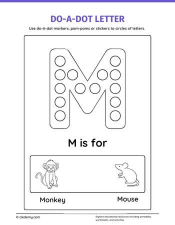 Letters M Do a Dot