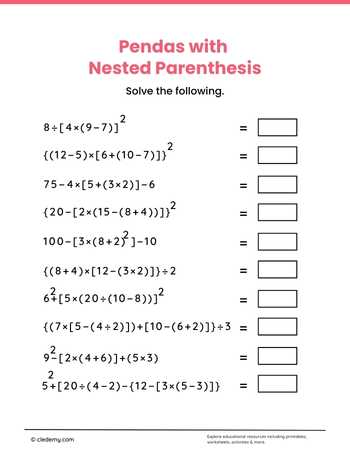 Pemdas with Nested Parenthesis