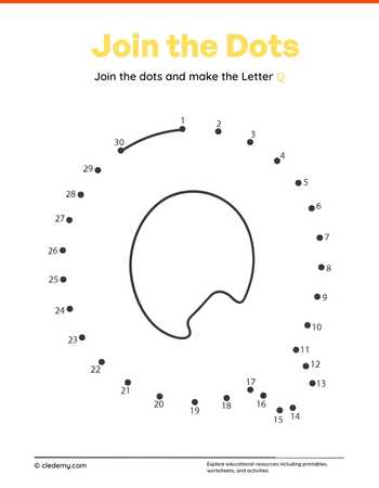 Joining Dots Make The Letter - Q